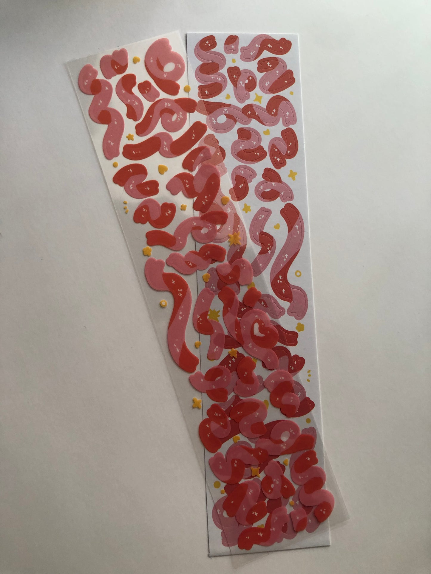 Red Orange Sticker sheets