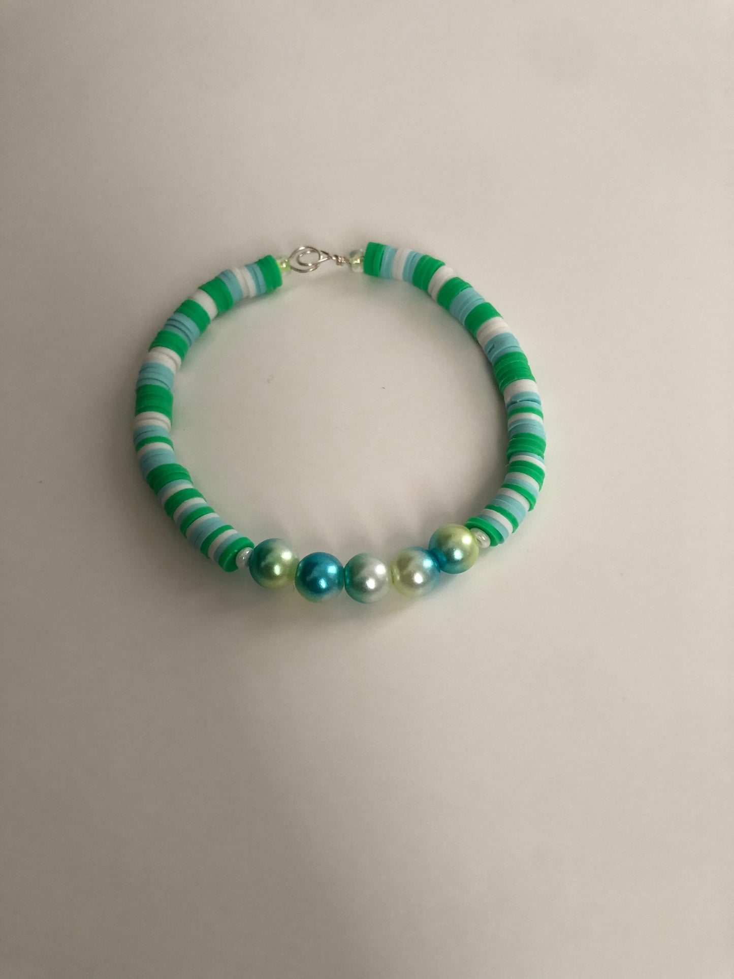 Green Blue Key Chain Bracelet
