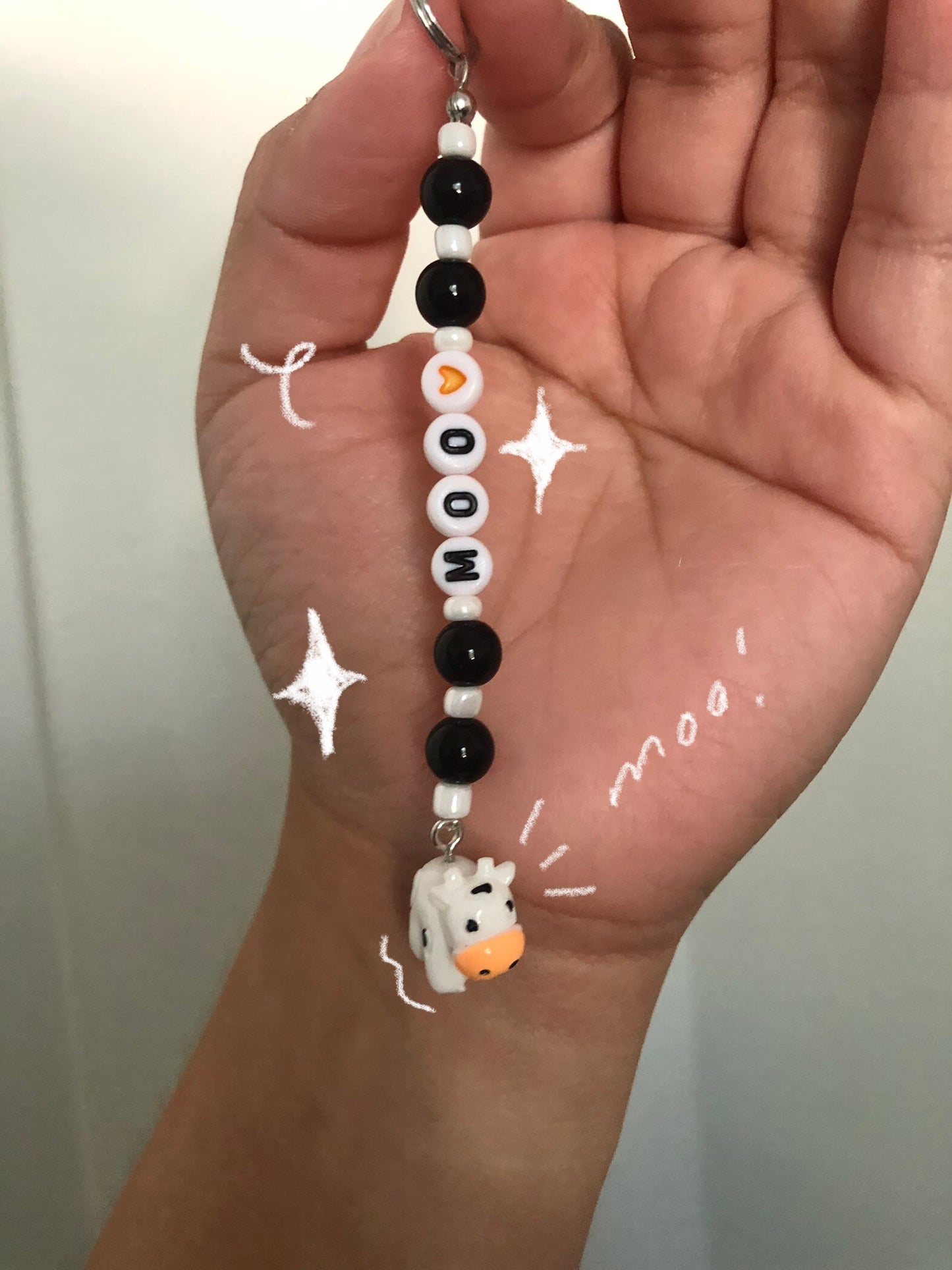 Moo! The Cow Keychain