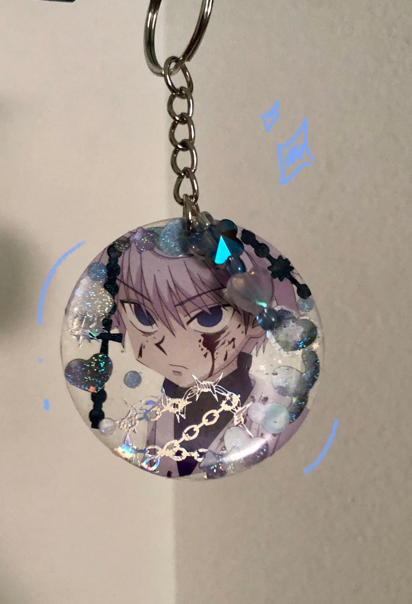 killua heart keychain