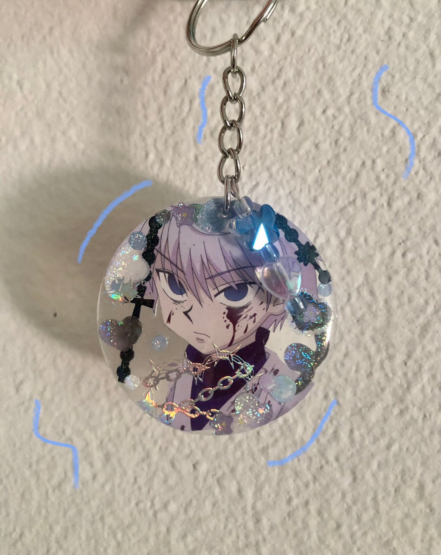 killua heart keychain