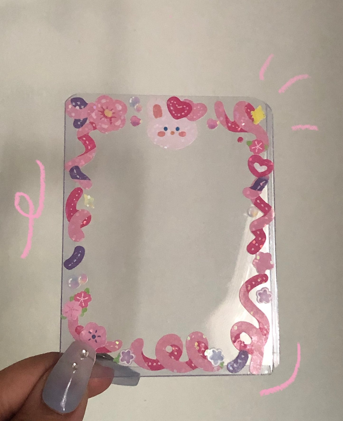 Pink Swirls Card Sleeve